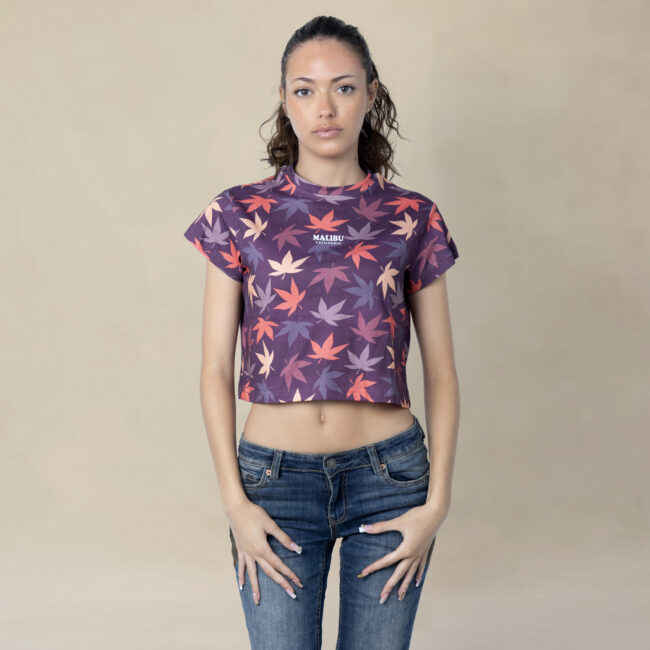 California Leaf Camo Crop Top