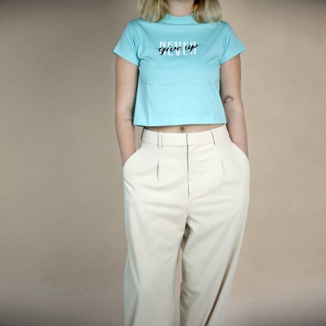 Never Give Up Crop Top