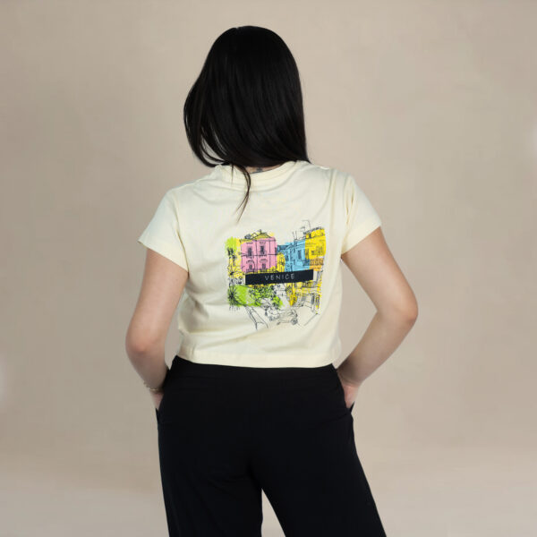 Italy Venice Sketch Crop Top