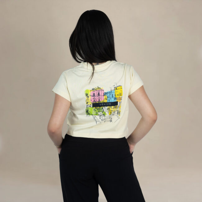 Italy Venice Sketch Crop Top