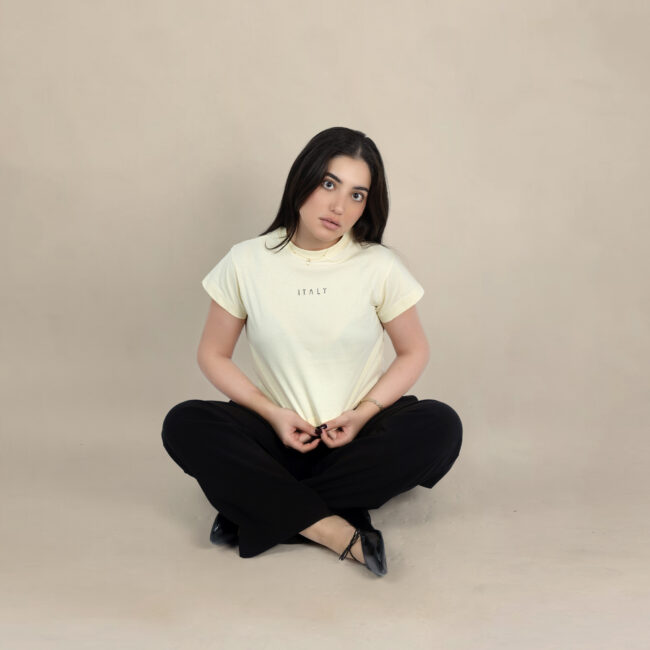 Italy Venice Sketch Crop Top