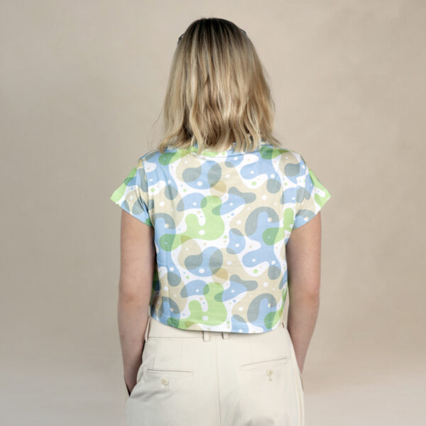Abstract Fish Print Crop Top