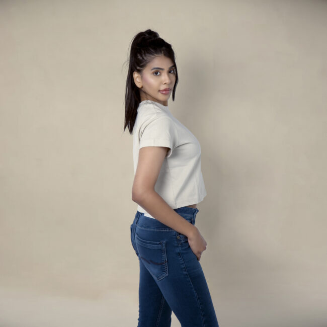 Rock Paper Scissors Hand Crop Top