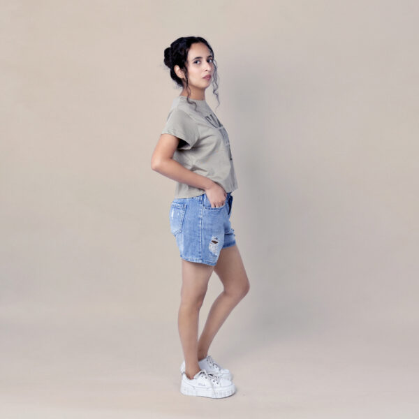 CPT57-1 Bold California Text Crop Top