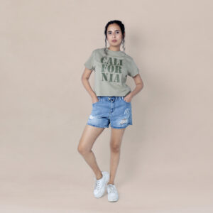 Bold California Text Crop Top